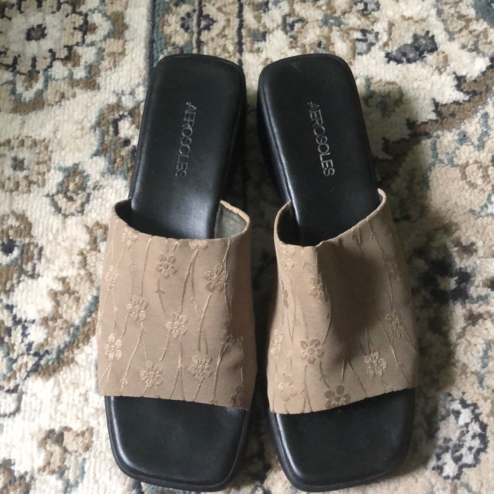 Aerosoles heeled slide sandals